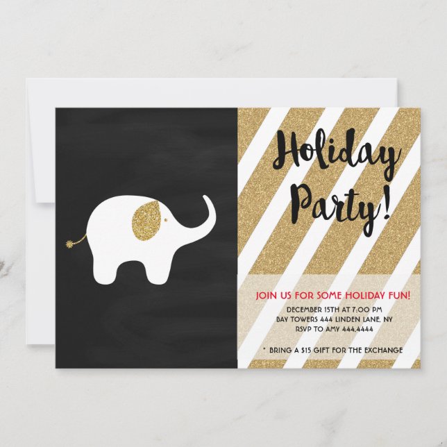 Invitation Échange de Noël de vacances d'objet superflu (Devant)