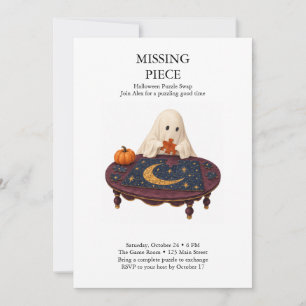 Invitation Échange de puzzles Halloween Missing Piece
