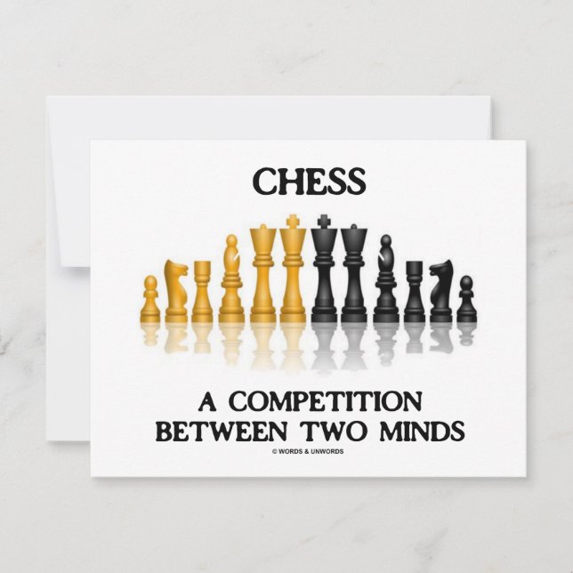 Invitation Échecs une concurrence entre deux esprits (Devant)