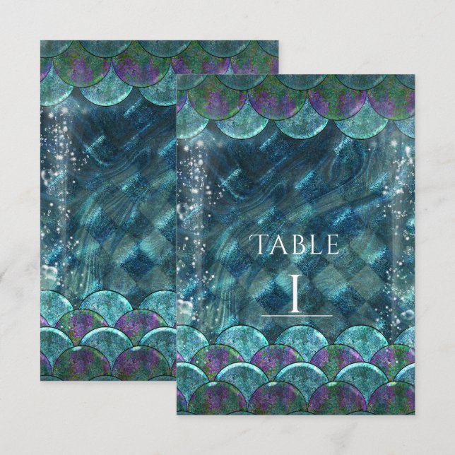 Invitation Échelles de sirènes sous le numéro de tableau de l (Devant / Derrière)