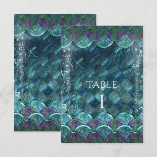 Invitation Échelles de sirènes sous le numéro de tableau de l