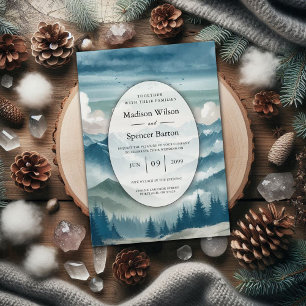 Invitation Échos à travers le Mariage des pins bruyants