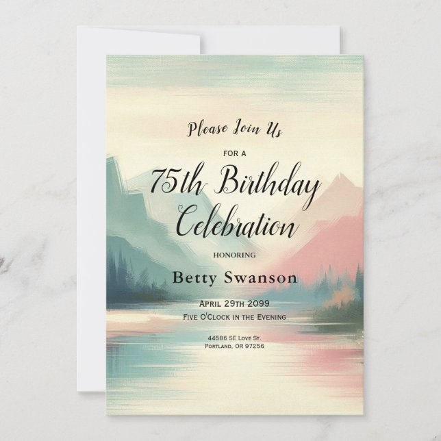 Invitation Echos doux des montagnes (Devant)