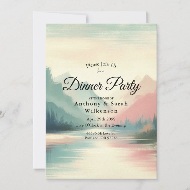 Invitation Echos doux des montagnes (Devant)