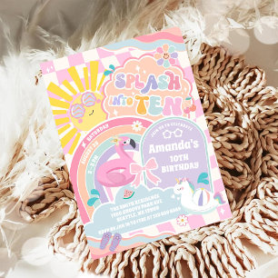Invitation Éclabousser pour les dix ans de Daisy Rétro Groovy