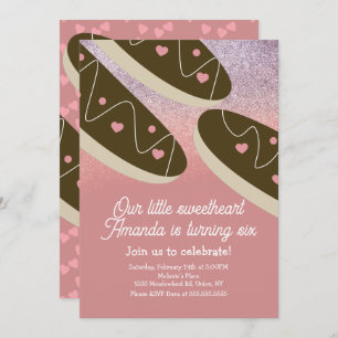 Invitation Eclair Donuts Faux Parties scintillant Saint Valen