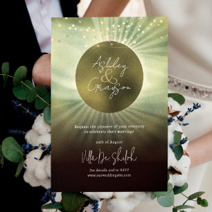 Invitation Eclipse céleste Mariage élégant