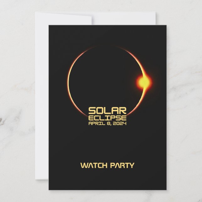 Invitation Éclipse solaire 8 avril 2024 (Devant)