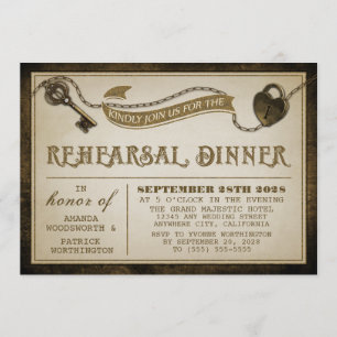 Invitation Écluse cardiaque Squelette Clé de répétition Dîner