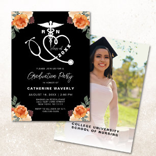 Invitation École de soins infirmiers Photo Graduation Party I