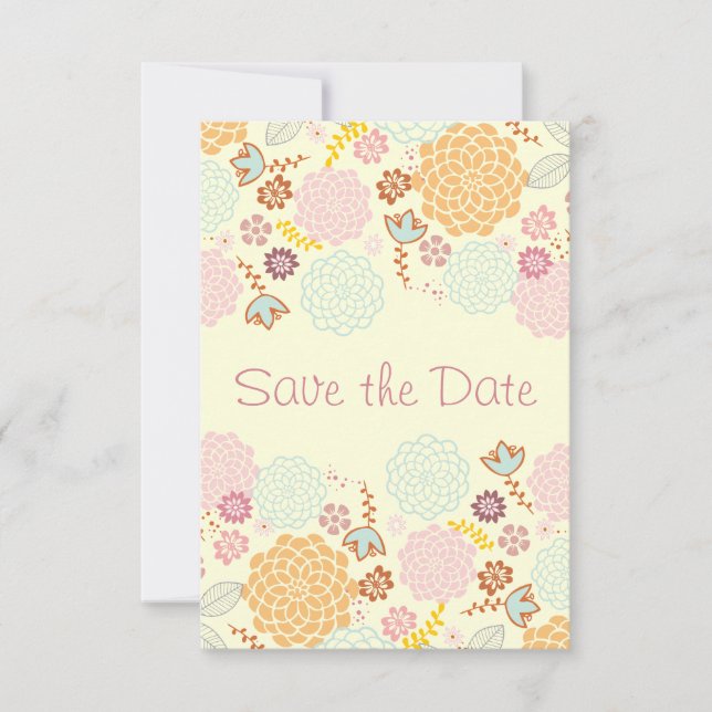 Invitation Économies de baby shower le floral moderne de (Devant)