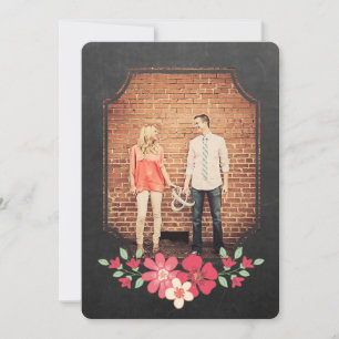 Invitation Économies florales rustiques de tableau la