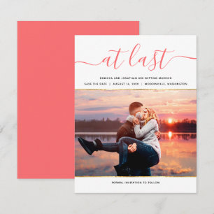 Invitation Économies modernes de photo de corail vivante