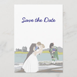 Invitation Ecosse, Celtic Mariage thème Enregistrer la date