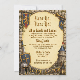 Invitation Écoutez, Ô Annonce Royale d'Anniversaire de la Ren