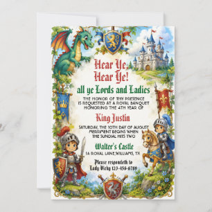 Invitation Écoutez, Ô Annonce Royale de Naissance de la Renai