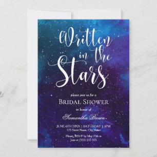 Invitation Écrit dans la Fête des mariées des étoiles