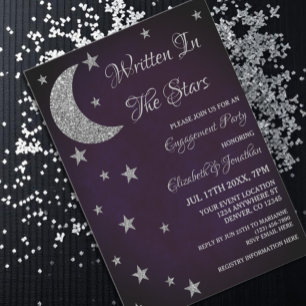 Invitation Écrit Dans Le Stars Engagement Party