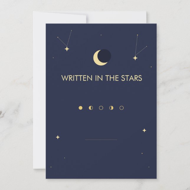 Invitation Écrit dans les étoiles  (Devant)