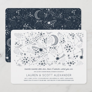 Invitation Ecrit dans les étoiles Baby shower de révélation d