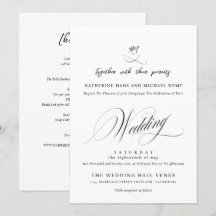 Écriture Calligraphique Élégante Romantique Mariag