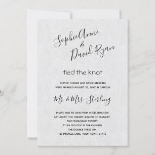 Invitation Écriture manuscrite minimaliste moderne Mariage