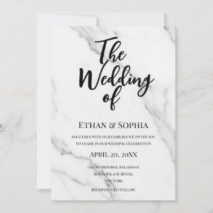 Invitation Écriture Moderne Vous êtes Invités à notre Mariage