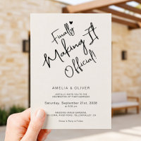Écriture Tendance Enfin Officiel Mariage