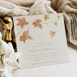 Invitation Ecru Journée de mariage automnale