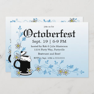 Invitation Edelweiss et Stein Elegant Oktoberfest