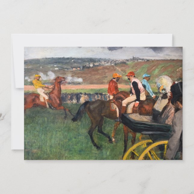 Invitation Edgar Degas - Aux courses (Devant)