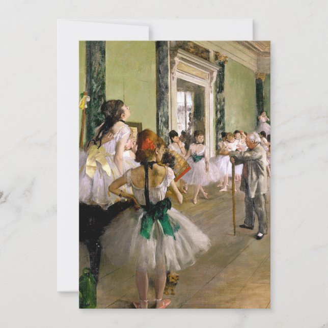 Invitation Edgar Degas La Classe de Danse (Devant)