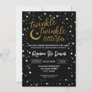 Invitation EDITABLE Brille Brille Petite Étoile, Shower Garço