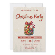 Invitation éditable de Noël Bonbons Sucrés 5x7” 🎄