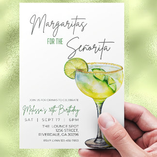 Invitation Editable Margarita Anniversaire Invitation, Margar