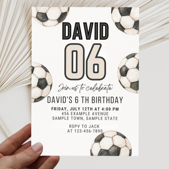 Invitation Editable N'IMPORTE QUEL ÂGE Football Anniversaire  (Créateur téléchargé)