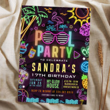 Invitation éditable pour une fête au bord de la pi