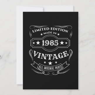 Invitation Edition Limitée Fabriquée En 1985 Cadeau Anniversa