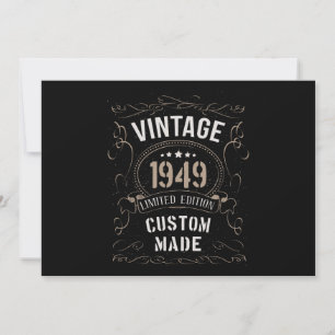 Invitation Édition limitée vintage 1949 sur mesure