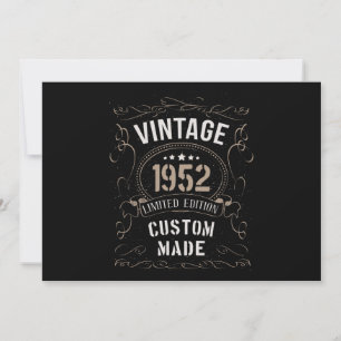 Invitation Édition limitée vintage 1952 sur mesure