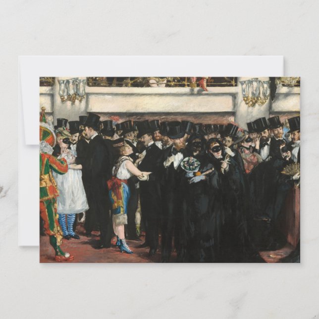 Invitation Edouard Manet - Bal masqué à l'Opéra (Devant)