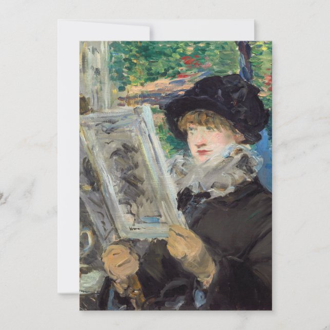 Invitation Edouard Manet - Lecture Femme (Devant)