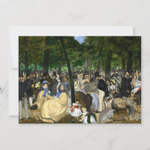 Invitation Edouard Manet - Musique dans les jardins des Tuile