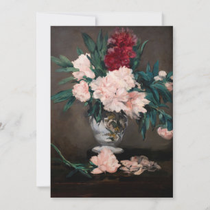 Invitation Edouard Manet - Vase de pivoines sur petit pied
