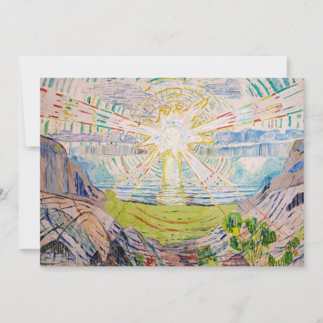 Invitation Edvard Munch - Le Soleil 1910 (Devant)