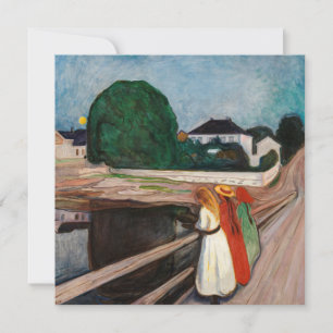 Invitation Edvard Munch - Les filles sur le pont