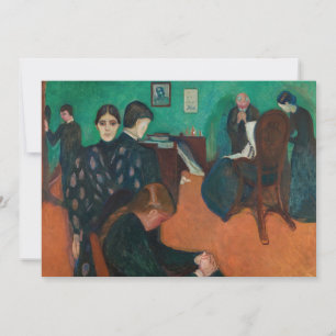 Invitation Edvard Munch - Mort dans la salle de repos v1