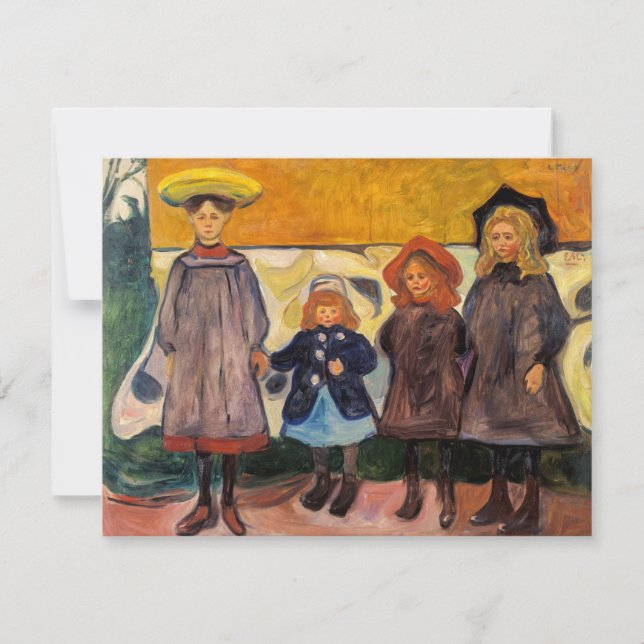 Invitation Edvard Munch - Quatre filles à Asgardstrand (Devant)