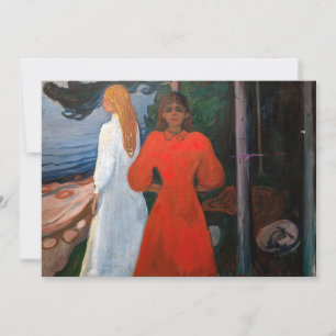 Invitation Edvard Munch - Rouge et Blanc