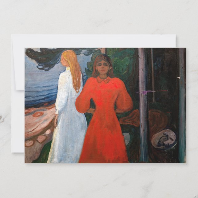 Invitation Edvard Munch - Rouge et Blanc (Devant)